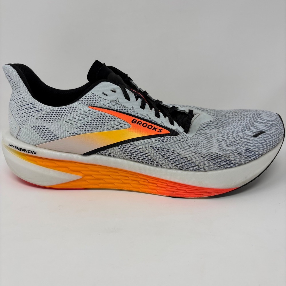 Brooks Hyperion 2 Mens Size 13 Grey Orange Athletic Running Shoes (1104321D443)